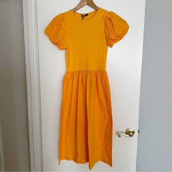 Zara Puff Sleeve Dress - Picture 2 of 6